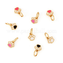 8 шт. 4-х цветные подвески из латуни с эмалью&nbsp;KK-TA0001-74