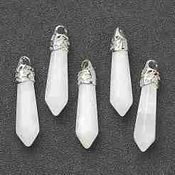 Пуля натуральный белый нефрит заостренные подвески&nbsp;LS-G-E332-C27