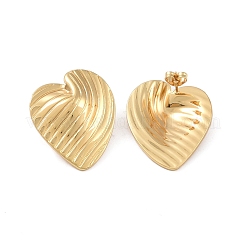 Серьги-гвоздики в форме сердца из нержавеющей стали 304 для женщин EJEW-K278-26G