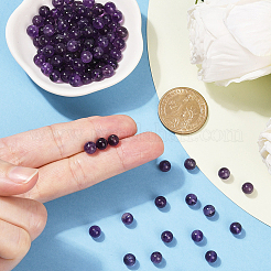 100 шт. Натуральные аметистовые бусины&nbsp;G-SP0001-22B