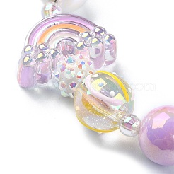 Мобильные ремешки с радужными акриловыми бусинами HJEW-JM01055