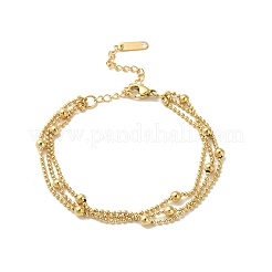 Многорядные браслеты из нержавеющей стали 304 BJEW-C110-03G