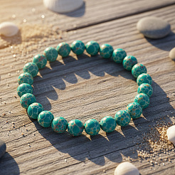 Браслеты из синтетического императорского камня с эффектом потрескивания&nbsp;IQ5974