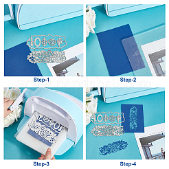 Углеродистая сталь разрезает трафареты DIY-WH0309-1776