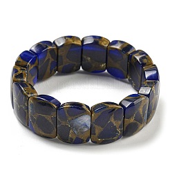 Синтетический прямоугольник золотой клинквантовый камень растягивающиеся скобы G-P549-01