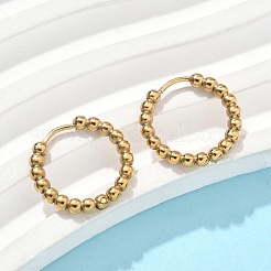 Серьги-кольца из нержавеющей стали 301 для женщин EJEW-U066-05G