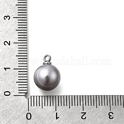 Pendentifs en plastique imitation perle ABS&nbsp;FIND-H052-01F-02P