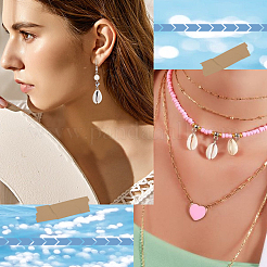 30 шт. подвеска из натуральной ракушки каури HJEW-SC0001-42