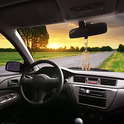 12 шт. 2-цветная плетеная паутина/сетка из сплава с подвеской в виде пера&nbsp;HJEW-NB0001-71