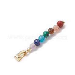 Подвески с круглыми гранеными бусинами из натурального аметиста&nbsp;PALLOY-JF03559-01