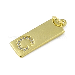 Pendenti in zirconi cubici trasparenti in micro pavè di ottone&nbsp;KK-P266-06G-G