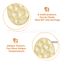 40 шт. железная кованая серьга-гвоздик IFIN-HY0001-02MG