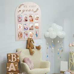 Cadre photo calendrier bébé en bois&nbsp;DIY-WH0899-45