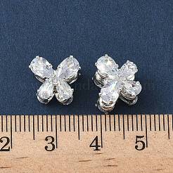 Латунные микро проложить кубического циркония бусы KK-S336-13S-A