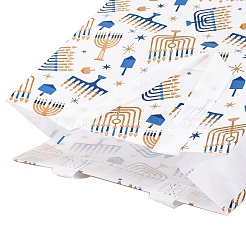 Нетканые многоразовые складные подарочные пакеты с ручкой на тему Хануки&nbsp;ABAG-NH0001-01F