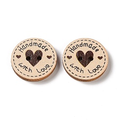Boutons en bois imprimé 2 trou&nbsp;WD-CBACBB7-03