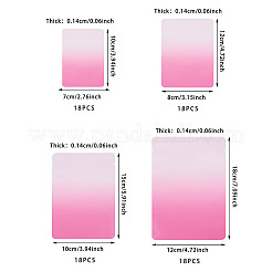 72 шт. 4 стиля двухцветные прямоугольные пластиковые подарочные пакеты&nbsp;OPP-TA0001-15B