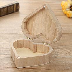 Herzförmige Schmuckschatullen aus Holz&nbsp;AJEW-CL0005-26