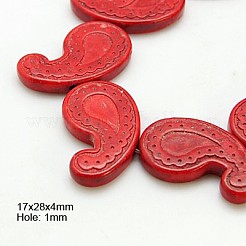 Синтетические бирюзовые бусины TURQ-E016-B