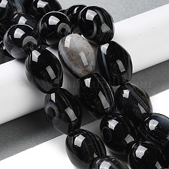 Нити натуральных глазных агатовых бус G-NH0019-D04-04