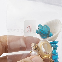 4 шт. 4 стиля синтетических бирюзовых бусин и ракушек подвеска украшения&nbsp;HJEW-JM02915