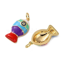 Pendenti in zirconi cubici trasparenti in micro pavè di ottone&nbsp;KK-D221-20G-01
