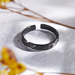 Текстурированные 925 стерлинговое серебро манжеты кольца JR840A