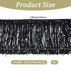 Ruban de dentelle à pampilles en polyester de 5 m&nbsp;OCOR-GF0006-48A