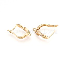 Латунный микропаве кубический цирконий кольцо серьги фурнитура KK-N261-36G