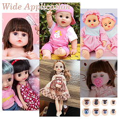 16 пара 8 стиля 3d abs кукла ремесло мультфильм подвижный глаз&nbsp;FIND-PH0028-12