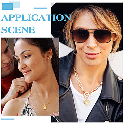 24шт. латунные подвески-медальоны в форме сердца PALLOY-ME00004