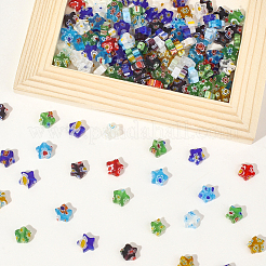 Sterne-handgemachte Millefiori Glasperlen&nbsp;LK-PA0001-07B