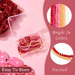 7 нитка 7 цвета прозрачные стеклянные бусины нити GLAA-TA0002-11