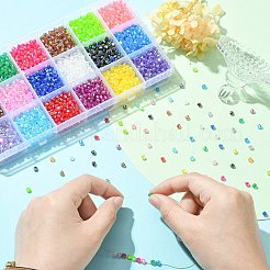 5400шт 18 цвета прозрачные акриловые бусины&nbsp;TACR-CJ0001-30