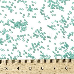 MIYUKIラウンドロカイユビーズ  日本製シードビーズ  （rr412l）不透明なターコイズグリーン  15/0  1.5mm  穴：0.7mm  約5555PCS /ボトル  10 G /ボトル&nbsp;SEED-JP0010-RR0412L