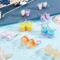 Наборы для самостоятельного изготовления сережек на тему напитков из 10 пары DIY-SC0012-99