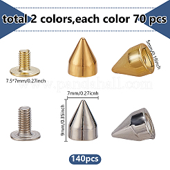 70 комплект железных заклепок 2-х цветов FIND-AR0006-33