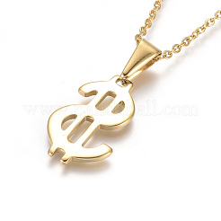 Colliers pendentifs en acier inoxydable 304&nbsp;NJEW-F275-18G