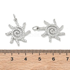 Shegrace Messing-Anhänger mit Mikropavé-Fassung aus klaren Zirkonia&nbsp;XGRQ3P601-635P