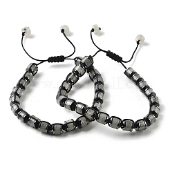 Bracciali intrecciati in labradorite naturale regolabile e ematite sintetica non magnetica&nbsp;BJEW-Z090-01A