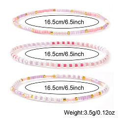 3-teiliges Set aus dehnbarem Armband aus Glasperlen für Damen&nbsp;YT3282-2