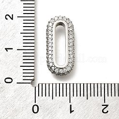 Латунные микропаве прозрачные кубические цирконии овальные соединительные кольца&nbsp;KK-Z093-43P