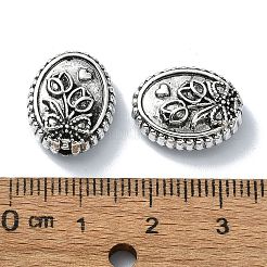 Сплавочные овальные бусины тибетского стиля  TIBEB-F065-02AS-01