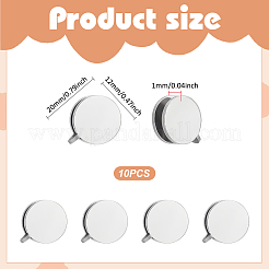 10 шт. серьги-клипсы из нержавеющей стали EJEW-UN0002-89P