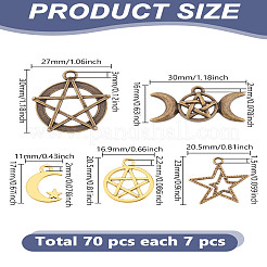 70шт 10 стиля подвески из сплава в тибетском стиле&nbsp;FIND-LP0001-57