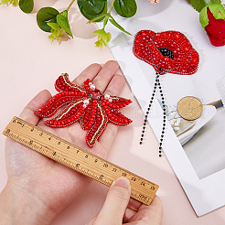 2 шт. 2 стиля тканевых швейных украшений&nbsp;DIY-FH0010-18