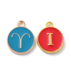 Плоский круглый кулон из сплава с эмалью PALLOY-XCP0001-34