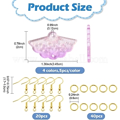 Наборы для самостоятельного изготовления веерных стеклянных сережек&nbsp;DIY-YW0010-46