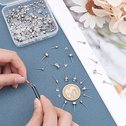 Фурнитура для сережек-гвоздиков из нержавеющей стали 304 STAS-UN0021-16P