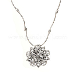 Ожерелья из сплава с гравировкой в виде цветка в тибетском стиле для женщин FS-WGE3882-01